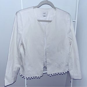 J Crew White summer blazer